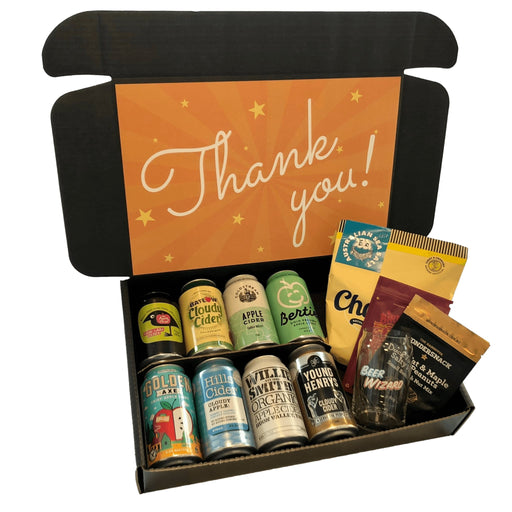 Beer Wizard Thank You Craft Cider & Snacks Gift Hamper