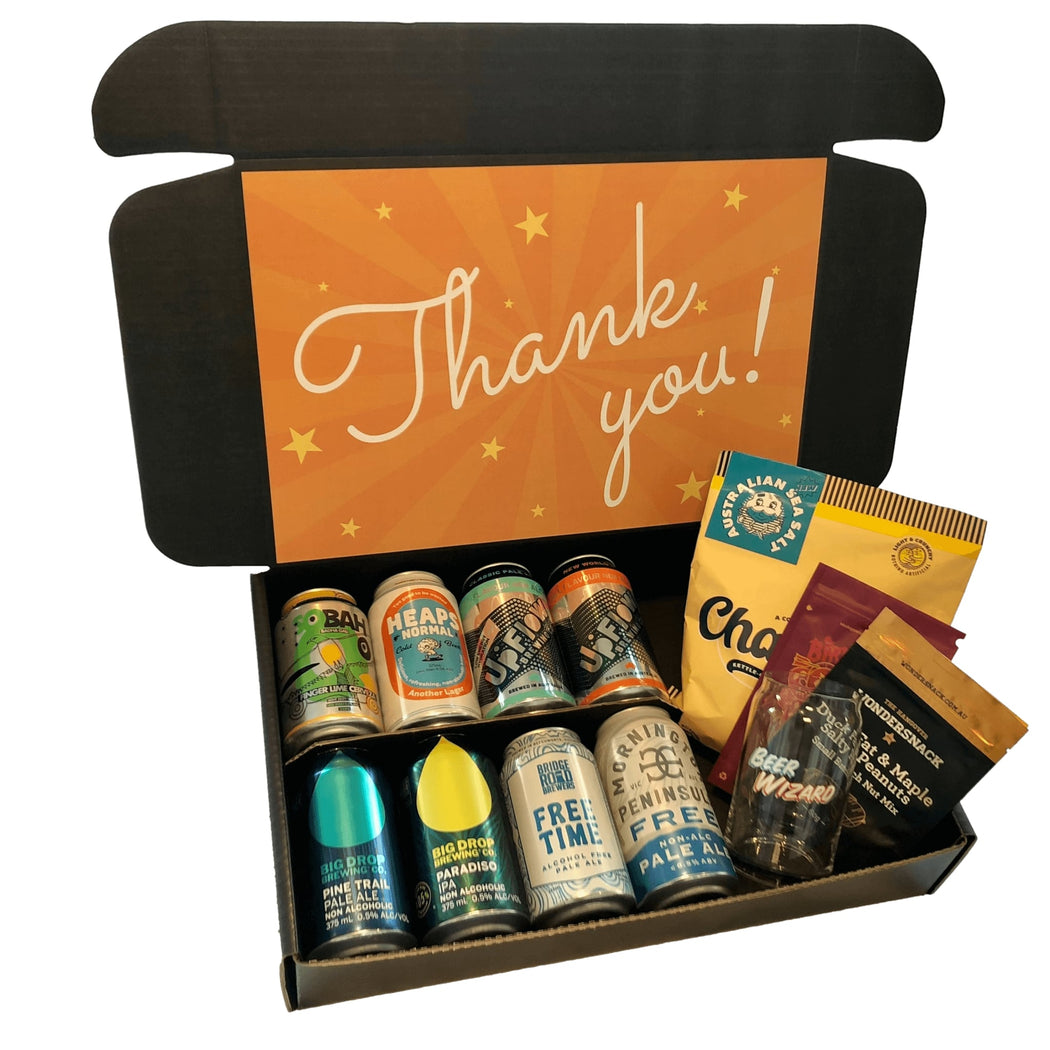 Beer Wizard Thank You Non Alcoholic Beer & Bites Gift_Hamper